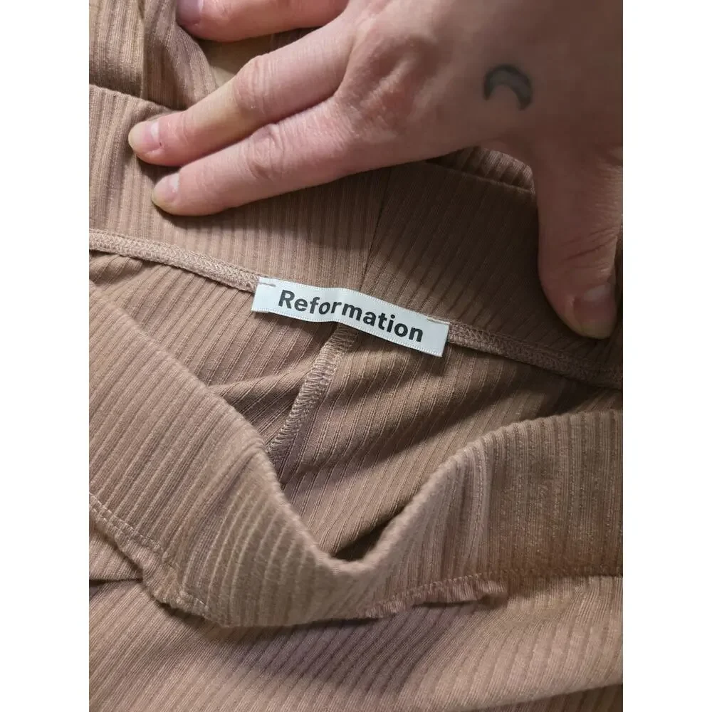 Reformation pant/cardigan set Clay sz M USA Made - Picture 4 of 7